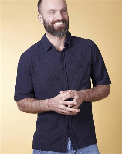 Elsk - Structure Mens Skjorte - Dark Navy 